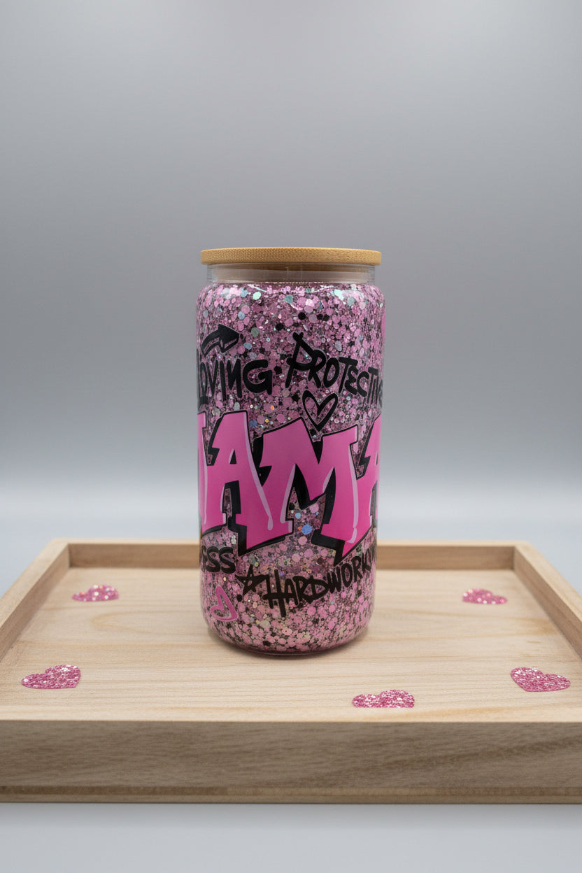 16oz Glass Mama w/handle