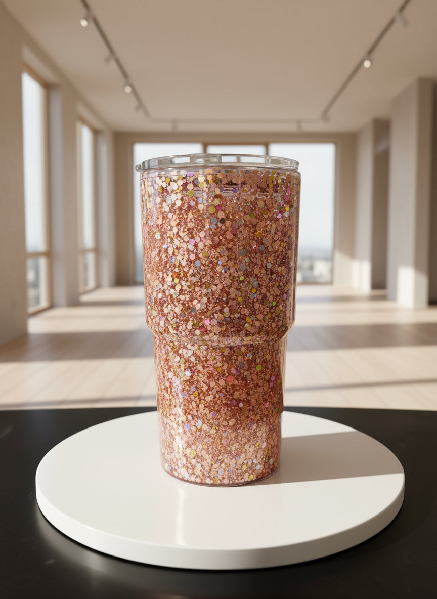 Rosegold Snow Globe Tumbler