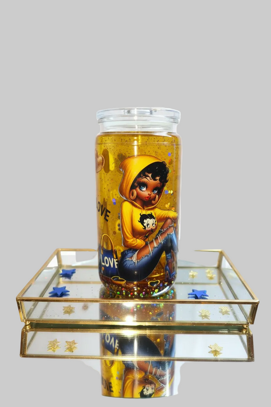 16oz w/handle Gold Waterfall Love Betty Boop