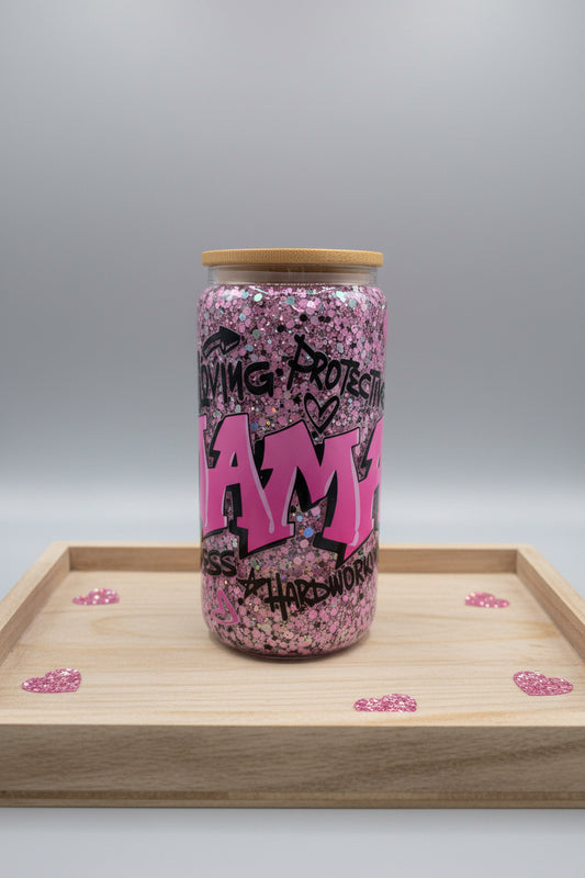 16oz Glass Mama w/handle