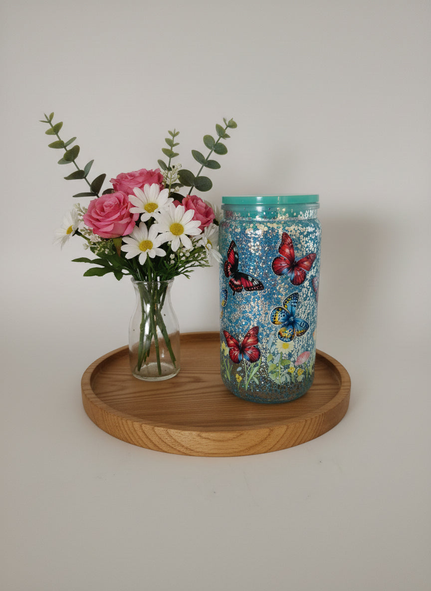 Butterflies Bubble Snow Globe Tumbler