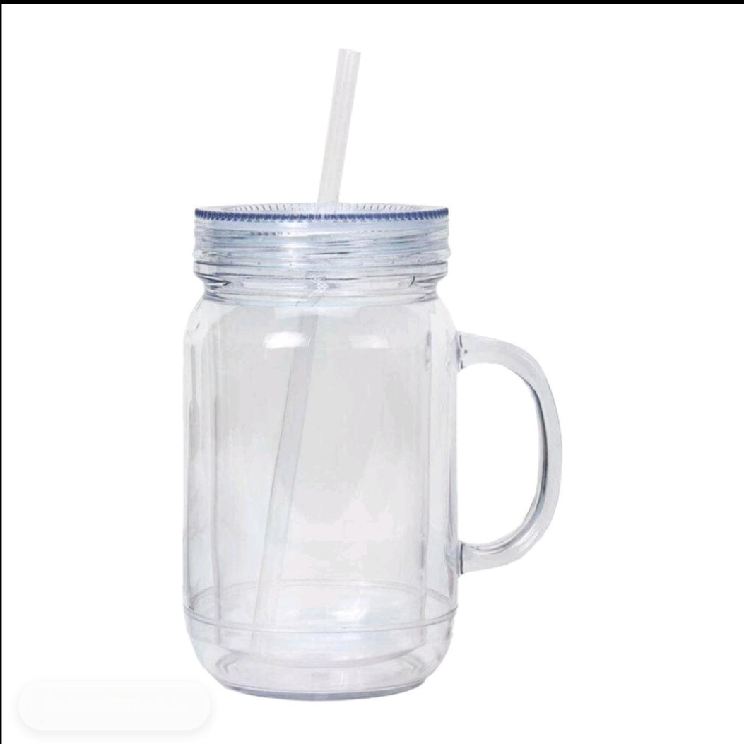20oz Acrylic Mason Jar