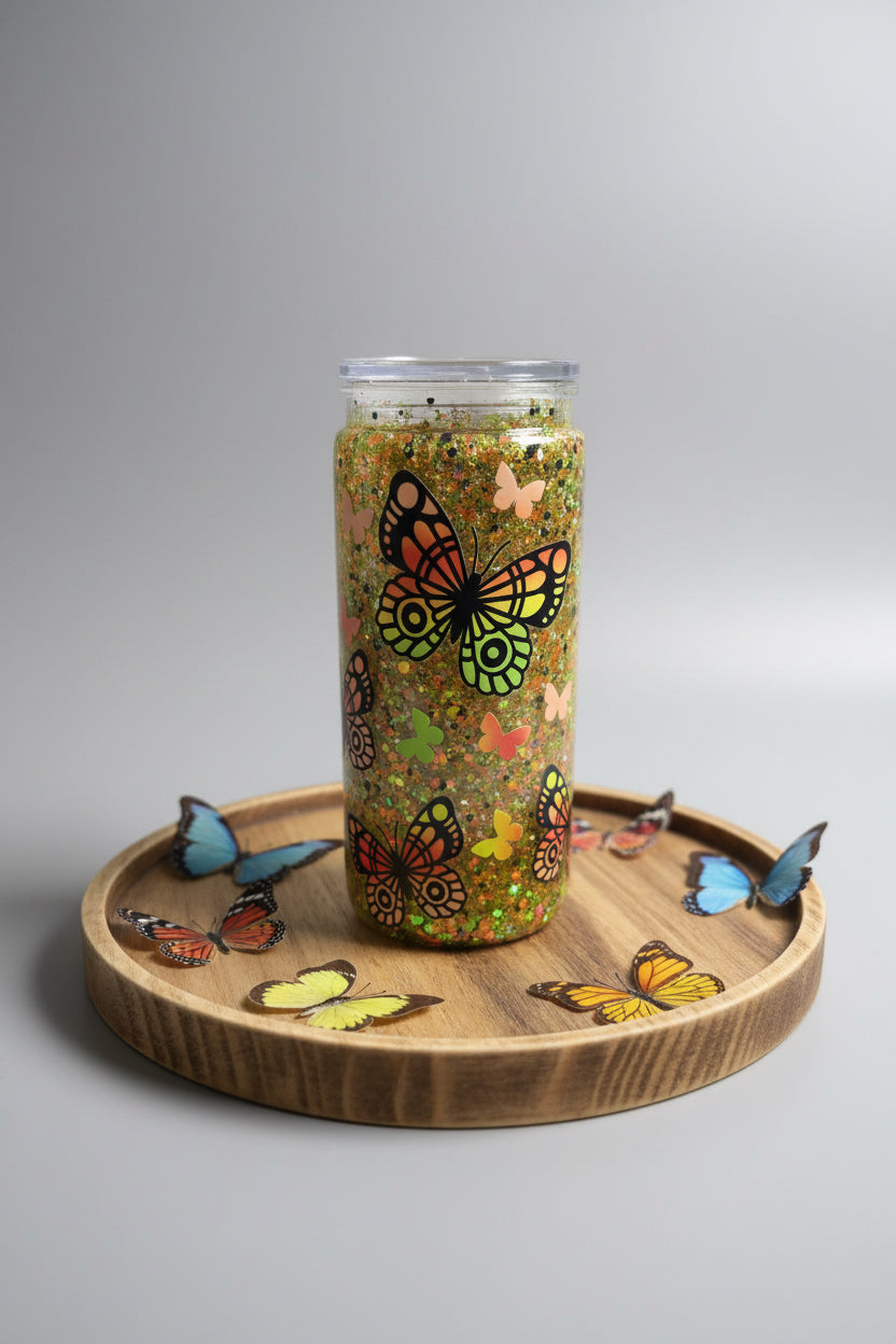 20oz Glitter Butterflies