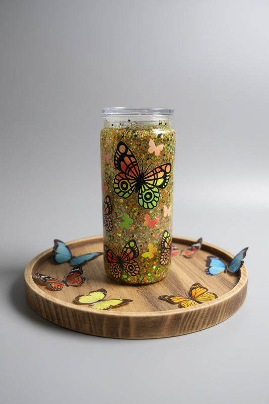 20oz Glitter Butterflies