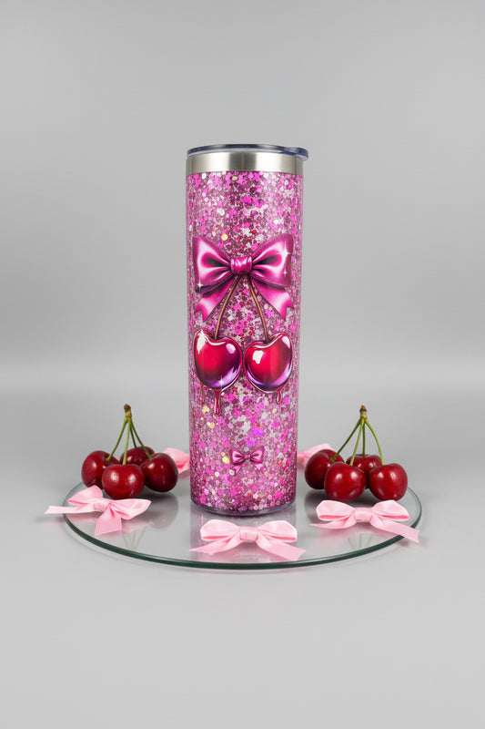 20oz Glitter Cherries and Bows