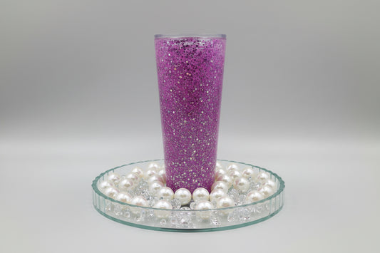 24oz Pink glitter