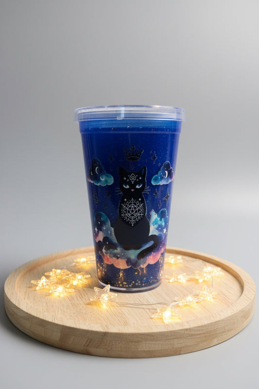 16oz Blue Stary Night Cat