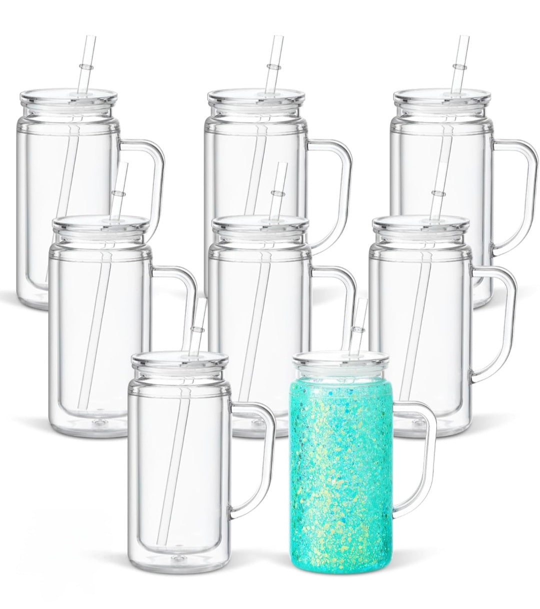 16oz Acrylic Snowglobe w/handle