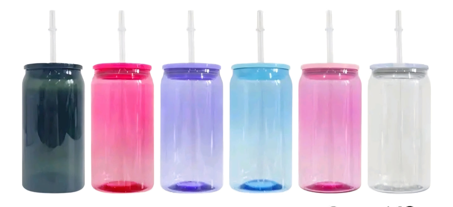 16oz Colored Plastic Jelly Soda Can with Lids